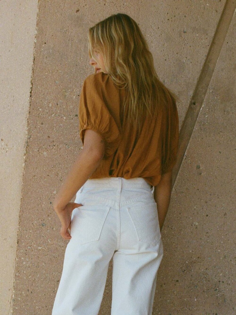 Doen June Blouse in Foxtail Size Medium Brown Orange - Picture 6 of 14